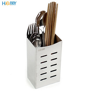 Ống để đũa muỗng dán tường Inox 304 có keo dán Hobby Home Decor OD2