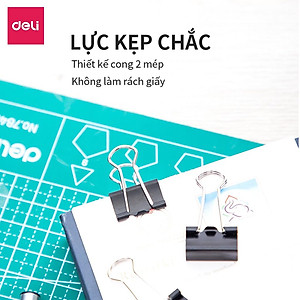 Hộp 12 Kẹp Bướm Deli Kẹp Tài Liêu Giấy Tờ Văn Phòng Phẩm Học Sinh Văn Phòng Nhiều Kích Thước Nhỏ Gọn Tiện Lợi Giá Rẻ