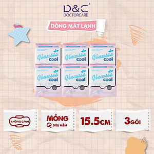 Combo 6 Băng vệ sinh hàng ngày Glamiss Cool BVS thảo dược 16cm siêu mát siêu khô thoáng