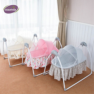 Nôi điện cho bé điều khiển từ xa kết hợp nhạc trắng ru ngủ Mastela SG239 - Nôi cho bé sơ sinh đu đưa tự động