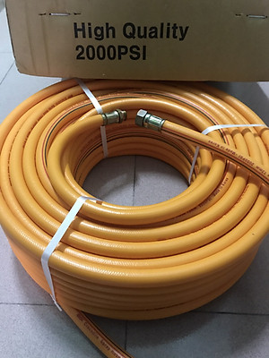 Dây hơi xịt áp lực rửa xe Cá Sấu phi 13mm dài 50 mét Vàng
