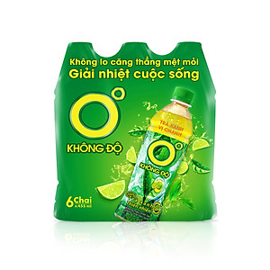 Thùng 24 chai Trà xanh vị chanh Không Độ chai PET 455 ml