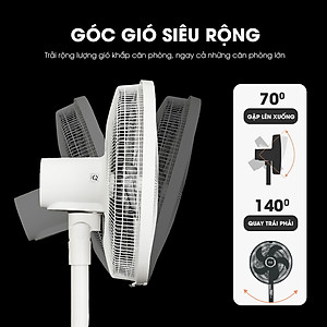 Quạt điện, quạt cây có điều khiển LEBENLANG LBL1864, chế độ hẹn giờ, công suất 60w, bảo hành 2 năm – hàng chính hãng