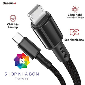 Cáp sạc Baseus PD20W Baseus High Density kết nối Type-C sang iPhone dài 100CM ( 3 màu ) - Hàng chính hãng