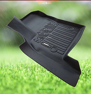 Thảm lót sàn xe ô tô Toyota Innova Cross 2023+ (8 chỗ) Nhãn hiệu Macsim chất liệu nhựa TPE cao cấp màu đen