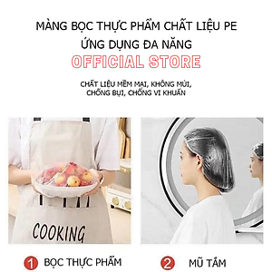 Màng bọc thực phẩm set 100 chiếc co giãn siêu dai có chun hình túi gấu - Chính hãng DODODIOS