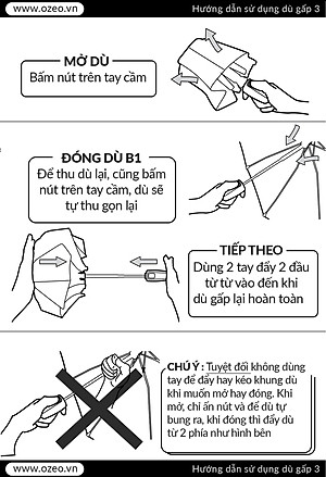 Ô Dù Chống Tia UV Chống Nắng Che Mưa Và Thanh Đỡ Bằng Hợp Kim Nhôm - Gấp Gọn Dễ Dàng- Hàng Chính Hãng MINIIN