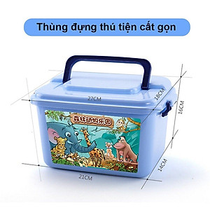 Đồ Chơi Thế Giới Động Vật 58 Chi Tiết, Kèm Thùng Đựng Tiện Lợi, Mô Hình Con Vật Cho Bé