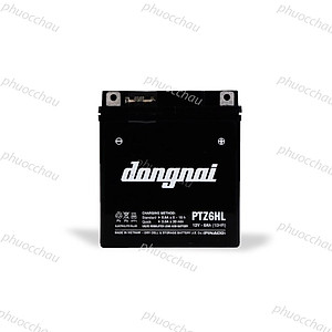 Ắc Quy Đồng Nai PTZ6HL 12V-6Ah cho xe máy Dream, Wave, Future, Sirius, Jupiter, Taurus, Mio