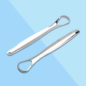 COMBO HỘP 2 Dụng Cụ Cạo Lưỡi Người Lớn Bộ cạo lưỡi bằng inox 304 sáng bóng cao cấp hỗ trợ làm sạch bề mặt lưỡi Cây Nạo Lưỡi Bàn Chải Vệ Sinh