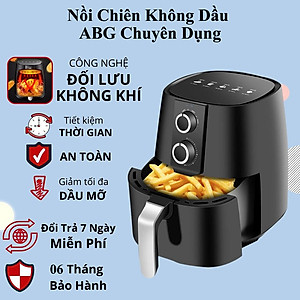 Nồi Chiên Không Dầu ABG Camel 6.5L Công Suất 1350W Màu Xanh Và Màu Đen, Thế Hệ Mới Không Dầu, Không Khói, Không Lo Sợ Béo, Làm Chín Thực Phẩm Cực Nhanh - Bảo Vệ Sức Khỏe Mọi Nhà (Gửi Màu Ngẫu Nhiên) - Hàng Chính Hãng