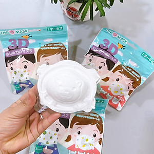 Set 3 chiếc Khẩu trang 3D hình gấu  cho bé sơ sinh từ 0-3 tuổi