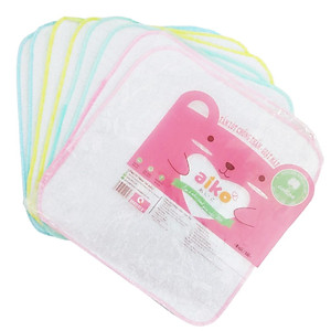 Bịch 8 Miếng Lót Giặt Máy Aiko (30x30) Cho Bé Sơ Sinh, Viền Vải Không Cấn Khi Lót Cho Bé