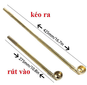 Tẩu thuốc dài hợp kim đồng Trung Hoa, kéo dài ra được đến 40 cm ( không kèm theo dây và túi vải)