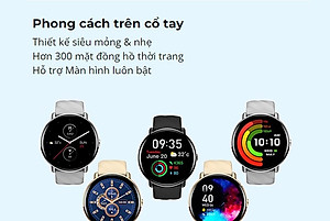 Đồng Hồ Thông Minh Zeblaze GTR3 Pro - Màn hình Amoled - Hỗ trợ nghe gọi - Theo dõi sức khỏe - Full Tiếng Việt - Hàng Chính Hãng