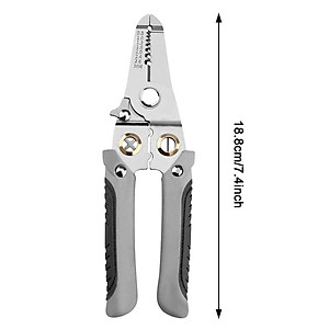 Kìm tuốt dây đa năng xuất Nhật ,kềm cắt kèm bấm cos dây tách vỏ xoắn dây cho thợ điện bằng thép không gỉ