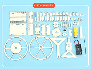 Đồ Chơi Gỗ Mô Hình Vòng Đu Quay Mặt Trời, Đồ Chơi Thí Nghiệm DIY WOOD STEAM Cho Bé,  Đồ Chơi Lắp Ghép Vòng Đu Quay Bằng Gỗ-Chính Hãng BABYBOSS + Tặng Kèm Tranh Ghép Bằng Gỗ