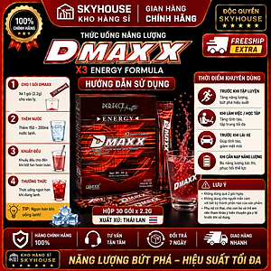DMAXX thức uống bổ sung vitamin năng lượng không đường DAMODE 1 gói dùng thử màu đỏ