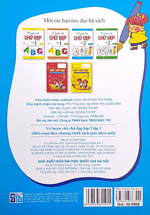 Vở Luyện Viết Chữ Đẹp Lớp 2 - Tập 1 (Biên Soạn Theo Chương Trình Sách Giáo Khoa Mới)