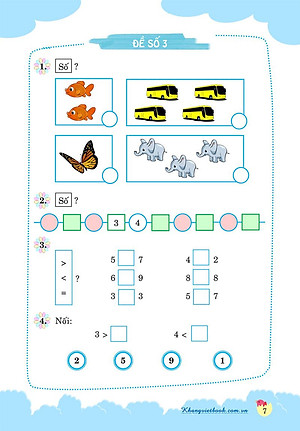 Sách 100 Đề Kiểm Tra Toán Lớp 1