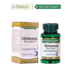 Viên Uống Hỗ Trợ Đều Hòa Giấc Ngủ NATURE'S BOUNTY Melatonin 5mg (60 Viên)