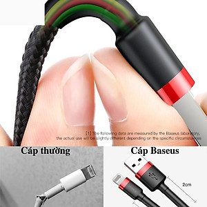 Cáp sạc dù nhanh Baseus Cafule Series 2.4A Usb to Light-ning CALKLF - hàng chính hãng