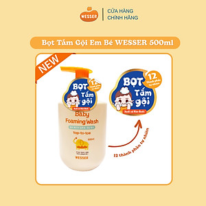 Bọt tắm gội em bé Wesser 500ml ( Nhập khẩu Hàn Quốc )