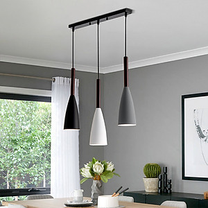 Đèn thả bàn ăn, phòng khách OSIAC 3 bóng ngang cao cấp kèm bóng LED chuyên dụng