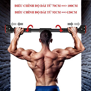 Xà Đơn Treo Tường Gắn Cửa Đa Năng Độ Dài Tùy Chỉnh Giúp Bạn Tập Gym, Tập Cơ Bụng, Cơ Vai, Cơ Xô 60-120Cm - Chính Hãng miDoctor (Màu Ngẫu Nhiên)