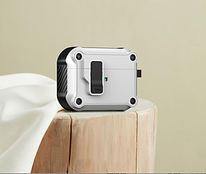 Case vỏ ốp tai nghe dành cho Airpods 1 2 3 4 Airpods Pro Airpod Pro 2 có khoá chống rơi 2 lớp cao cấp - Hàng chính hãng