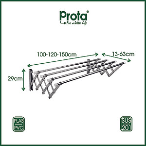 Giá Phơi Đồ Inox Co Giãn Thông Minh Prota - PT-945 - 1m
