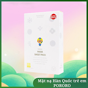 Hộp 10 mặt nạ dưỡng ẩm cho trẻ em 3-12 tuổi Pororo Mask Sheet Pack Hàn Quốc
