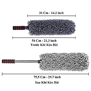 Chổi Lau Xe Ô Tô Sợi Quang Dầu, Điều Chỉnh Được Độ Dài ( Có Túi Đựng ) Chính Hãng Amalife