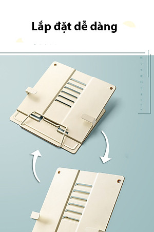 Giá Đỡ đỡ sách, đọc sách, đỡ điện thoại máy tính bảng đa năng chống cận Hợp Kim Nhôm Cao Cấp có thể điều chỉnh chiều cao. Hỗ Trợ Chống Mỏi Cổ, Vai, Gáy. Hàng Chính Hãng KitAcoom