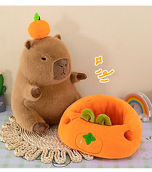 GẤU BÔNG CAPYBARA – CHUỘT LANG NƯỚC ĐỘI TRÁI CAM DỄ THƯƠNG | THÚ BÔNG SIÊU MỊN 25CM
