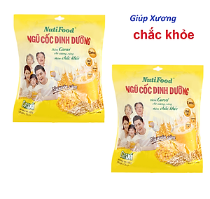 Combo 2 Túi Ngũ Cốc Dinh Dưỡng Nguyên Cám Nutifood Canxi 500g – Giúp Xương Chắc Khỏe – Hàng Chính Hãnghắc Khỏe.