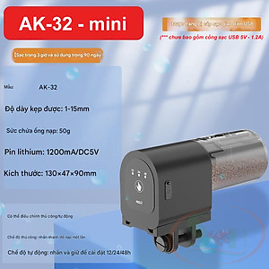 Máy cho ăn Sunsun Mini Smart Feed AK 01S / 02 / 32 hẹn giờ tự động cho cá tép ăn