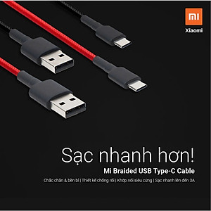 Cáp Sạc Xiaomi Mi Braided USB Type-C Cable 100cm - Hàng Chính Hãng