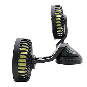 Quạt mini để trên xe oto, xe hơi, bàn làm việc, cổng USB tiện lợi, Mẫu quạt đôi