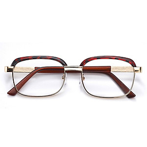 Kính lão da beo tròng thuỷ tinh from vuông to phù hợp cô chú khuôn mặt vừa và to