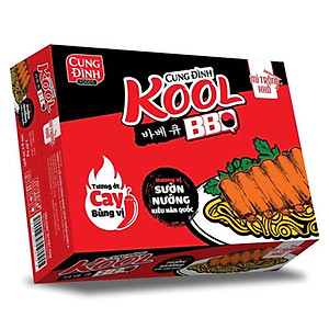 Thùng 30 Gói Mì Cung Đình Kool BBQ Hương Vị Sườn Nướng Hàn Quốc 99g