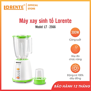 Máy xay sinh tố 2 cối Lorente LT-2566 màu xanh - Hàng chính hãng