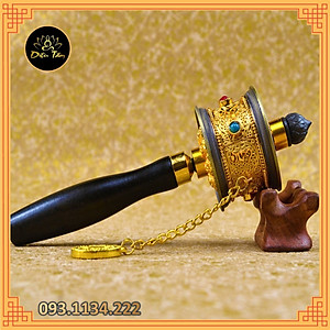 Kinh Luân cầm tay Om Mani Padme Hum - Bánh xe Mani Kinh Luân Tây Tạng cầu bình an, tài lộc
