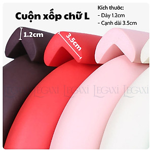 Cuộn xốp bọc cạnh bàn bịt góc chữ L bảo vệ chống sốc chống va chạm êm dày Legaxi