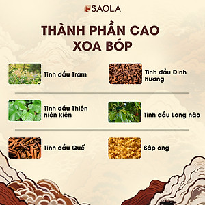 Cao tinh dầu Sao la (Saola Essential Oil Balm) 11g - Hỗ trợ giảm đau lưng, nhức mỏi, đau khớp, giúp ngủ ngon. Sản phẩm sản xuất từ các loại dược liệu thiên nhiên - Hàng Chính Hãng