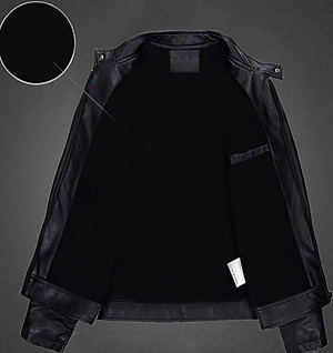 Áo Khoác Da Nam Đen Lót Lông Cao Cấp ShopN6 AKD06