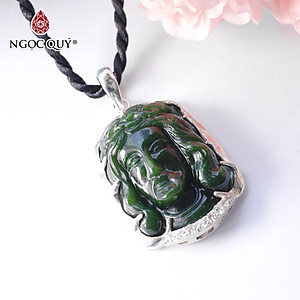 Mặt dây chuyền chúa Jesus đá thiên nhiên - Ngọc Quý Gemstones