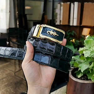 Dây Nịt Da Cá Sấu [DÂY LIỀN NGUYÊN CON] Da Lưng Cá Sấu Có Gù, Gai Và Vây Rất Đẹp