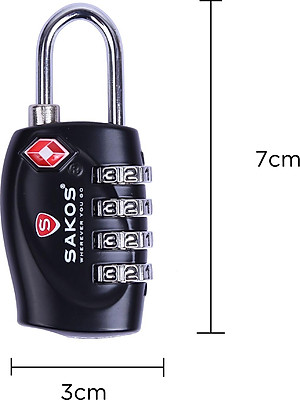 Ổ Khóa Hành Lý Mật Khẩu Khóa Số TSA SAKOS YLA008