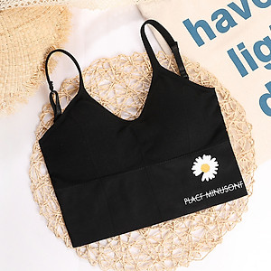 Áo Bra Hoa Cúc Họa Mi Thun Gân Hottrend Cá Tính